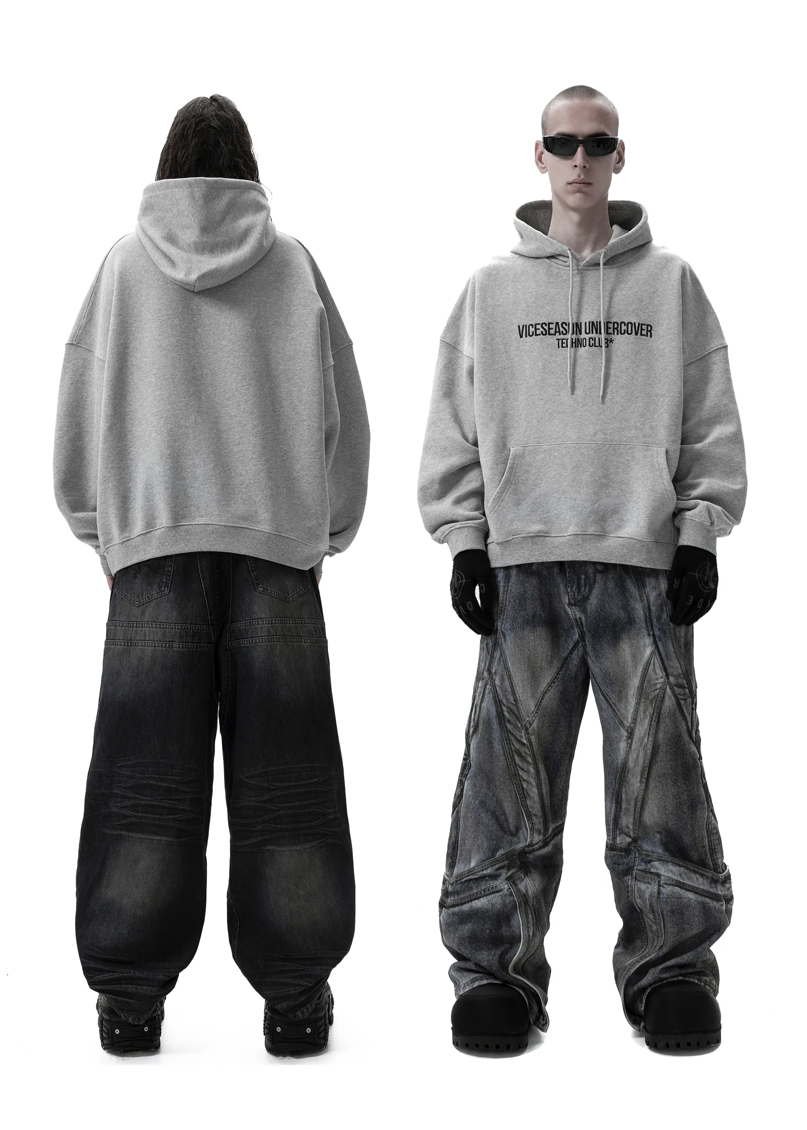 Худи «Techno club gray» V2 - 2