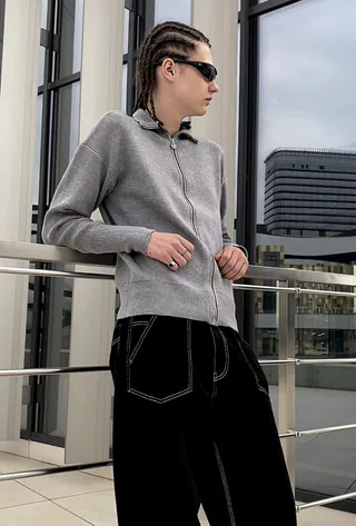 Кардиган «CARDI GUN GRAY» в реальной жизни 2