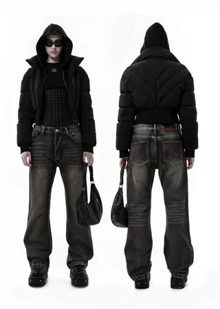Джинсы «Skins black» thumb 2
