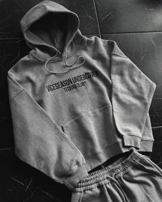 Худи «Techno club gray» V2 в реальной жизни 4